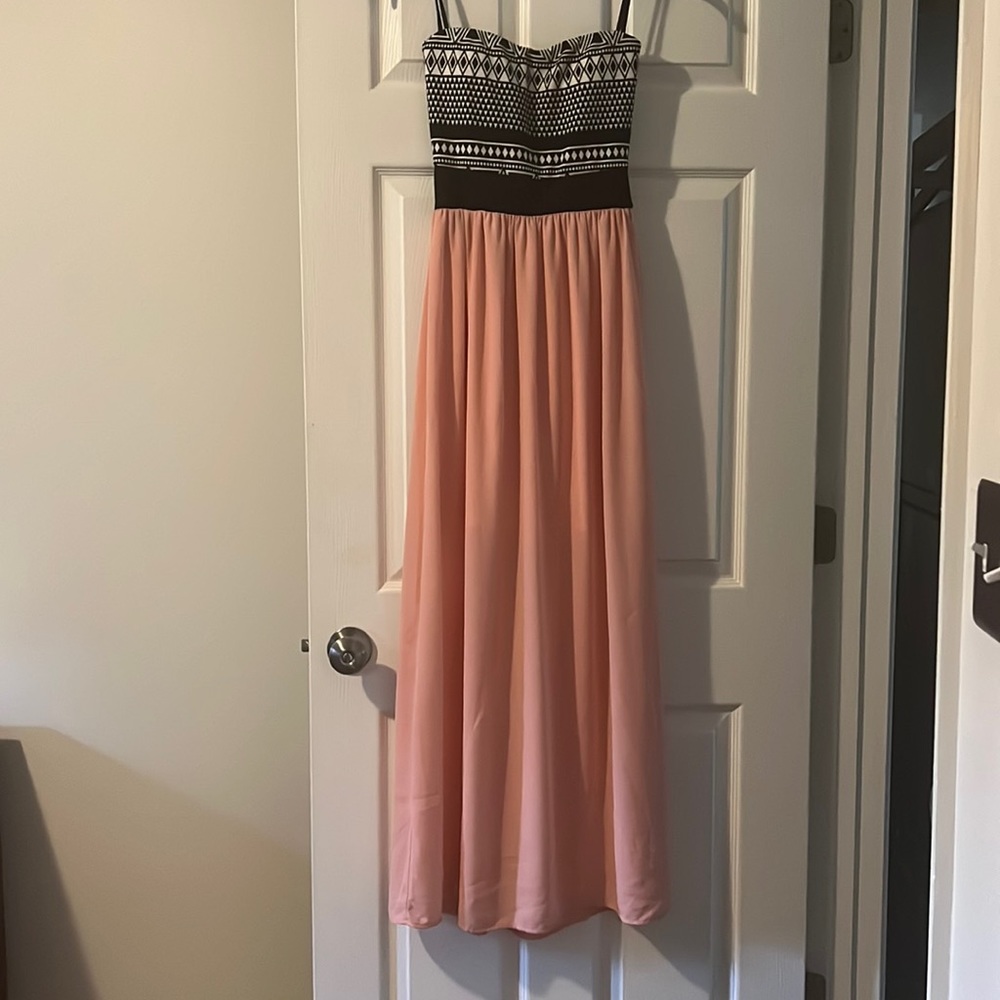 Pink Aztec maxi dress